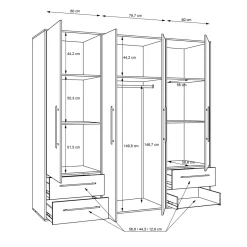 Armoire à portes battantes VALGA-Forte Best