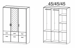 Armoire à portes battantes BREMEN-Rauch New
