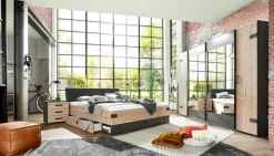 Armoire à portes battantes et coulissantes STOCKHOLM-Wimex Discount