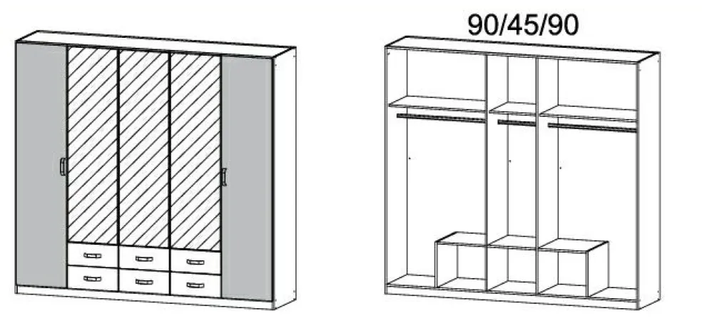 Armoire à portes battantes GANDRA