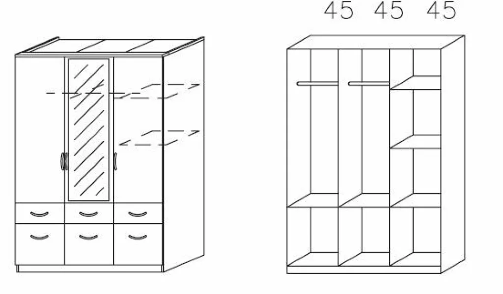 Armoire à portes battantes BREMEN-EXTRA-Rauch Sale
