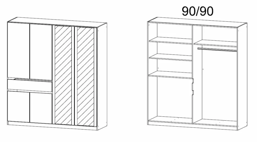 Armoire à portes battantes TÜBINGEN