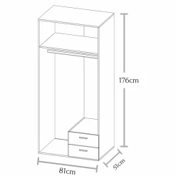 Armoire à portes battantes BASE 2