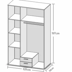 Armoire à portes battantes CHICAGO-Pol-Power New