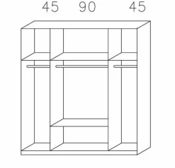 Armoire à portes battantes CASE-Rauch Outlet