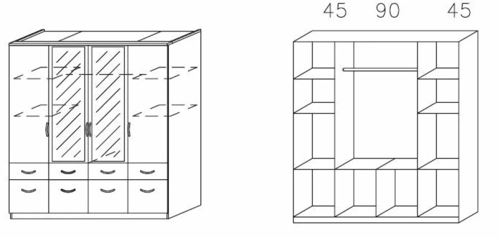 Armoire à portes battantes BREMEN-EXTRA
