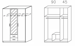 Armoire à portes battantes CASE-Rauch New