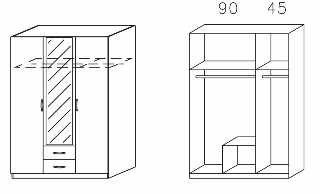 Armoire à portes battantes CASE-Rauch New