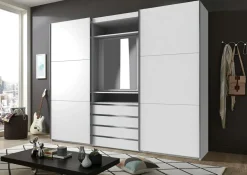 Armoire à portes coulissantes avec miroir pivotant intégré MAGIC