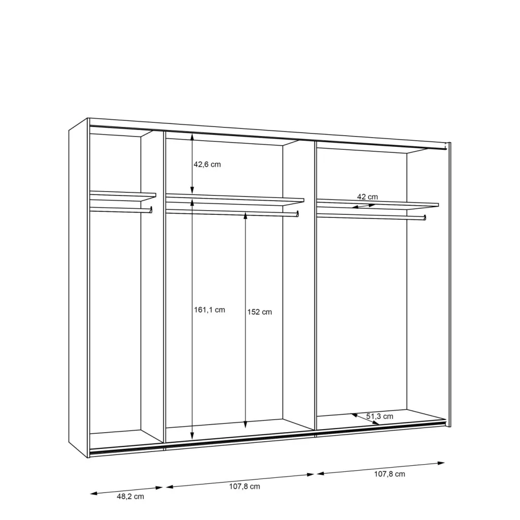 Armoire à portes coulissantes KYA-Forte Clearance
