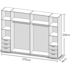 Armoire à portes pivotantes et coulissantes STORE-Pol-Power Discount