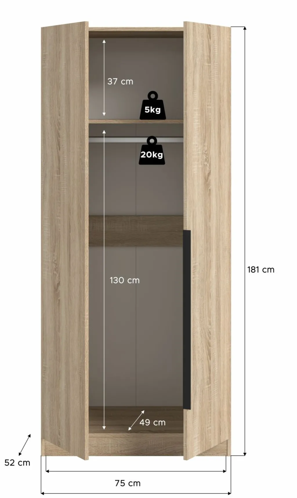 Armoire à vêtements KOPENHAGEN-Xonox Best