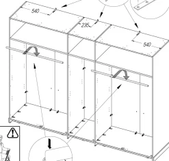 Armoire à vêtements KASHMIR-Forte