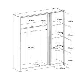Armoire à vêtements MIAMI 1-Parisot Clearance