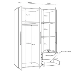 Armoire à vêtements MOKKARIS-Forte Best