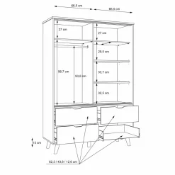Armoire à vêtements VANKKA-Forte Hot