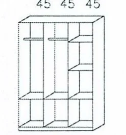 Armoire combinée à portes battantes BREMEN-Rauch Clearance