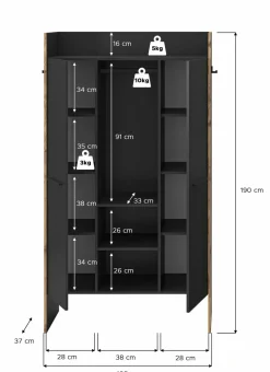 Armoire de penderie BUENO-Xonox Clearance