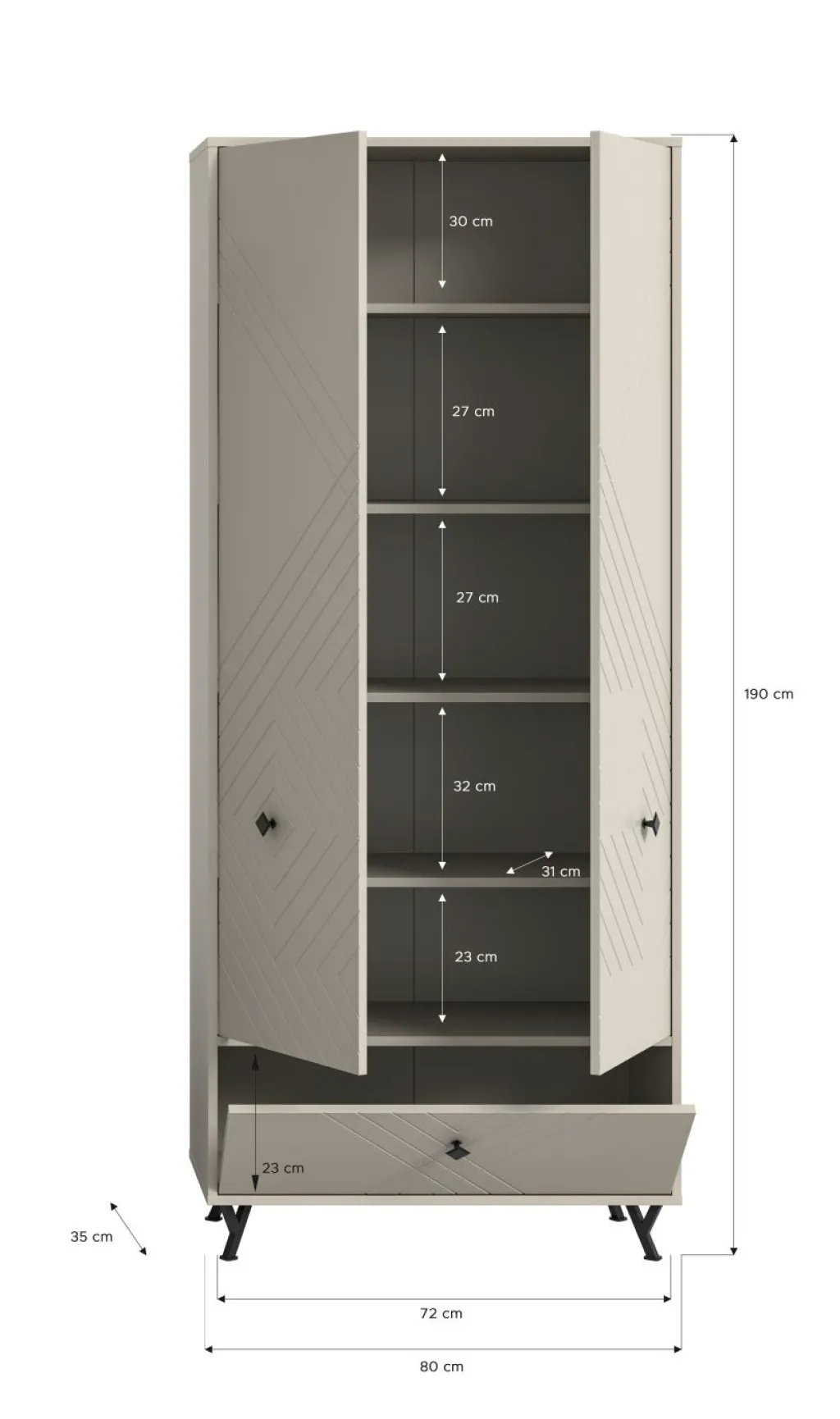 Armoire de penderie TAPI-Xonox Discount