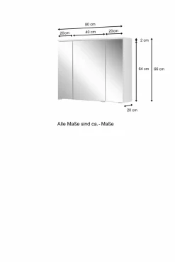 Armoire de toilette 80cm PORTA-Held Clearance