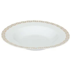 Assiette creuse ton doré AYA