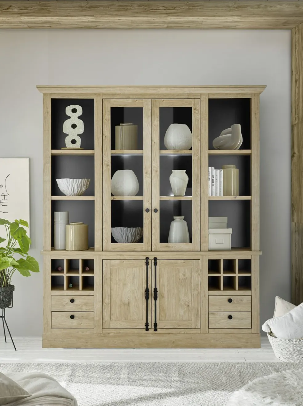 Bahut haut vitrine CORNWALL 58