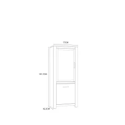 Bahut haut vitrine KALLASTE-Forte Clearance