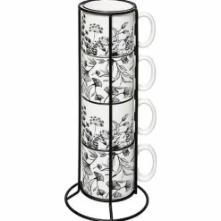 Becher Set mit Ständer FLORAL