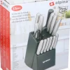 Bloc avec couteaux de cuisine 15 pièces ALPINA