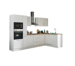 Bloc cuisine avec électroménager CORNWALL (cuisine d'angle-four-lave-vaisselle-micro-ondes) III