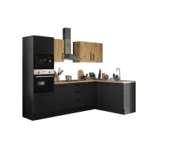 Bloc cuisine avec électroménager CORNWALL (cuisine d'angle-four-micro-ondes) III-Bega BBK Online