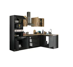 Bloc cuisine avec électroménager CORNWALL (cuisine d'angle-four-micro-ondes) III-Bega BBK Online