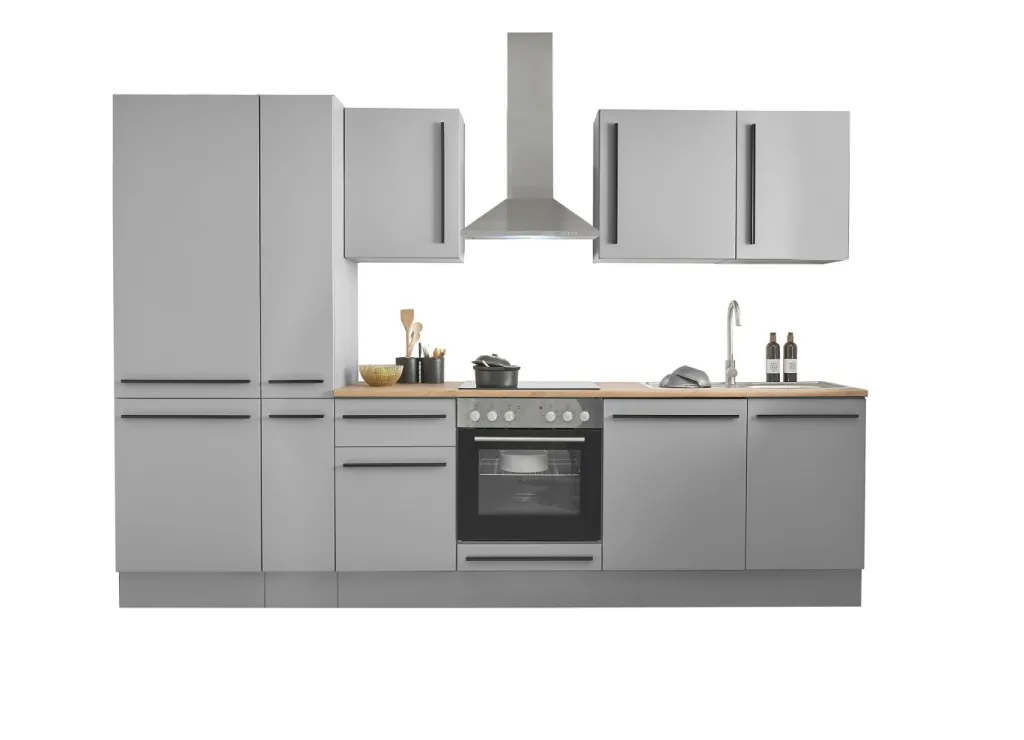 Bloc cuisine avec électroménager MANCHESTER (bloc cuisine-réfrigérateur-armoire coulissante) I-Bega BBK Clearance