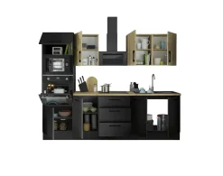 Bloc cuisine avec électroménager CORNWALL (bloc cuisine-four-micro-ondes) VI-Bega BBK Clearance