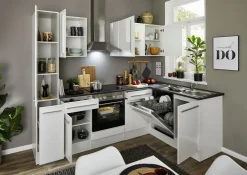 Bloc cuisine avec électroménager JAZZ 8 (cuisine d'angle - armoire coulissante) I-Bega BBK Online