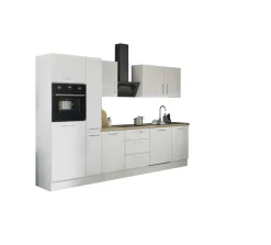 Bloc cuisine avec électroménager CORNWALL (bloc cuisine-four-lave-vaisselle-réfrigérateur-armoire coulissantes) II-Bega BBK Hot