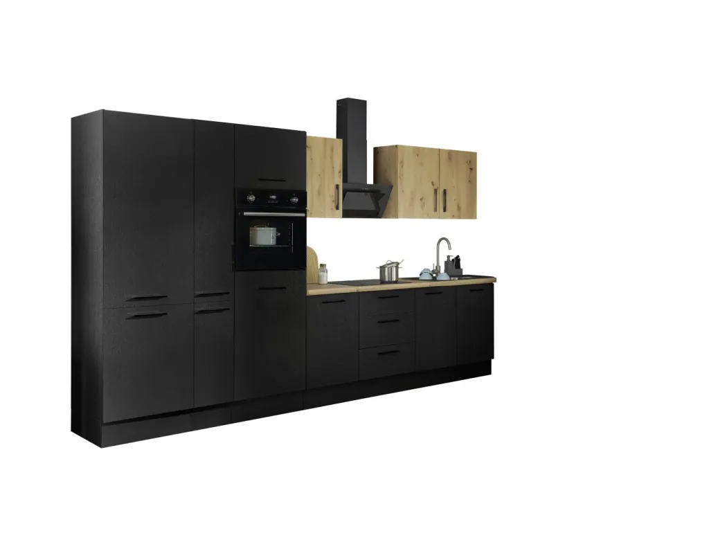 Bloc cuisine avec électroménager CORNWALL (bloc cuisine-four-réfrigérateur-armoire coulissante) VIII-Bega BBK