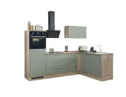 Bloc cuisine avec électroménager HASTINGS (cuisine d'angle - meuble colonne) II