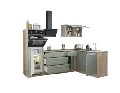 Bloc cuisine avec électroménager HASTINGS (cuisine d'angle - meuble colonne) II