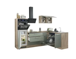 Bloc cuisine avec électroménager HASTINGS (cuisine d'angle - meuble colonne) II