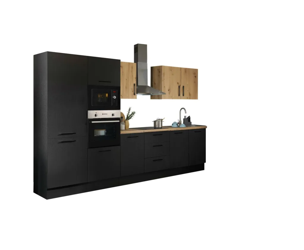 Bloc cuisine avec électroménager CORNWALL (bloc cuisine-four-réfrigérateur-micro-ondes) III-Bega BBK Clearance