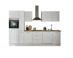 Bloc cuisine avec électroménager CORNWALL (bloc cuisine-four-lave-vaisselle-réfrigérateur-armoire coulissante) I