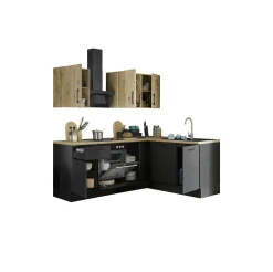 Bloc cuisine avec électroménager CORNWALL (cuisine d'angle-lave-vaisselle) IV-Bega BBK Best