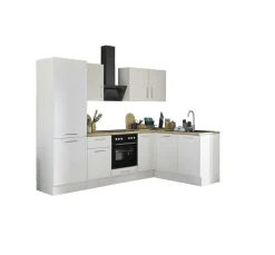 Bloc cuisine avec électroménager CORNWALL (cuisine d'angle-réfirgérateur) II