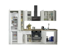 Bloc cuisine avec électroménager CORNWALL (bloc cuisine-réfrigérateur-armoire coulissante) II-Bega BBK Best