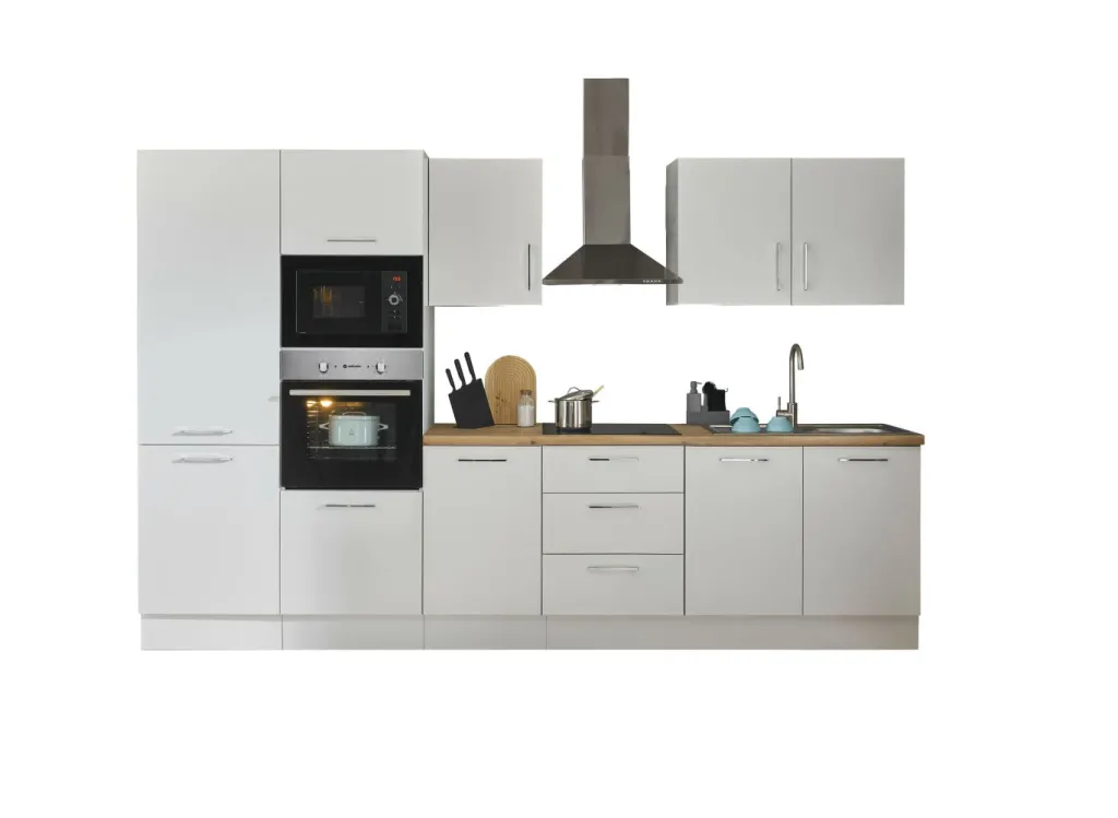 Bloc cuisine avec électroménager CORNWALL (bloc cuisine-four-réfrigérateur-micro-ondes) I-Bega BBK Sale