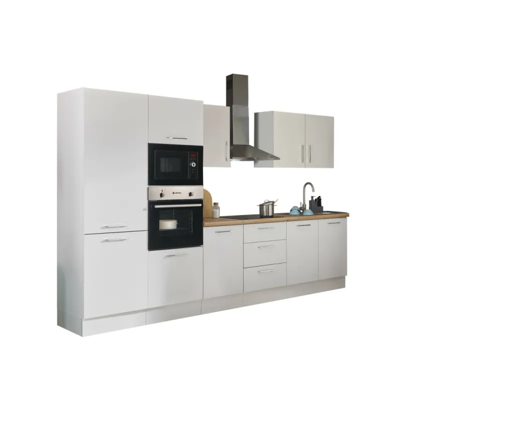 Bloc cuisine avec électroménager CORNWALL (bloc cuisine-four-réfrigérateur-micro-ondes) I-Bega BBK Sale