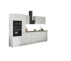 Bloc cuisine avec électroménager CORNWALL (bloc cuisine-four-lave-vaisselle-micro-ondes-armoire coulissante) II