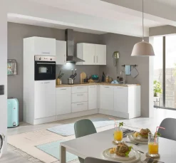 Bloc cuisine avec électroménager CORNWALL (cuisine d'angle-four-réfrigérateur) I