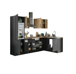 Bloc cuisine avec électroménager CORNWALL (cuisine d'angle-réfrigérateur) III